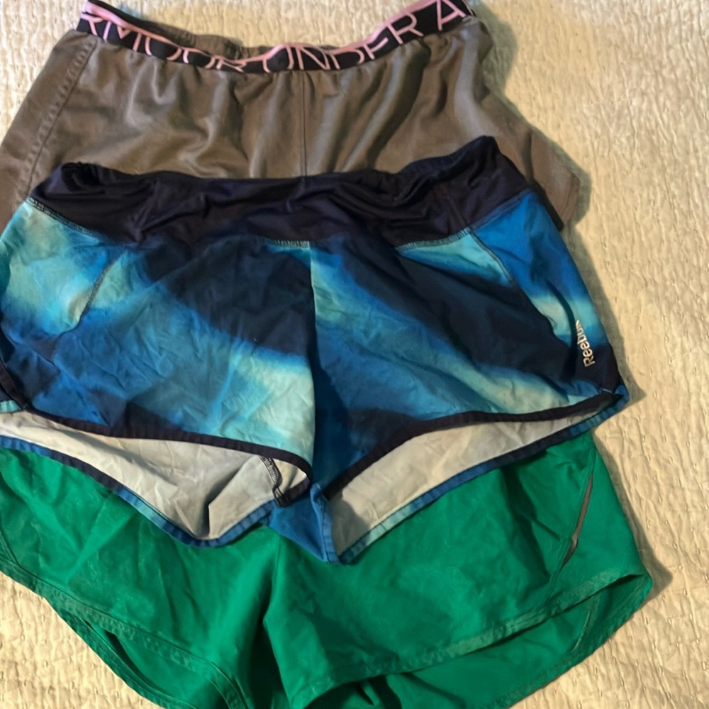 Reebok Blue and Green Women's Shorts